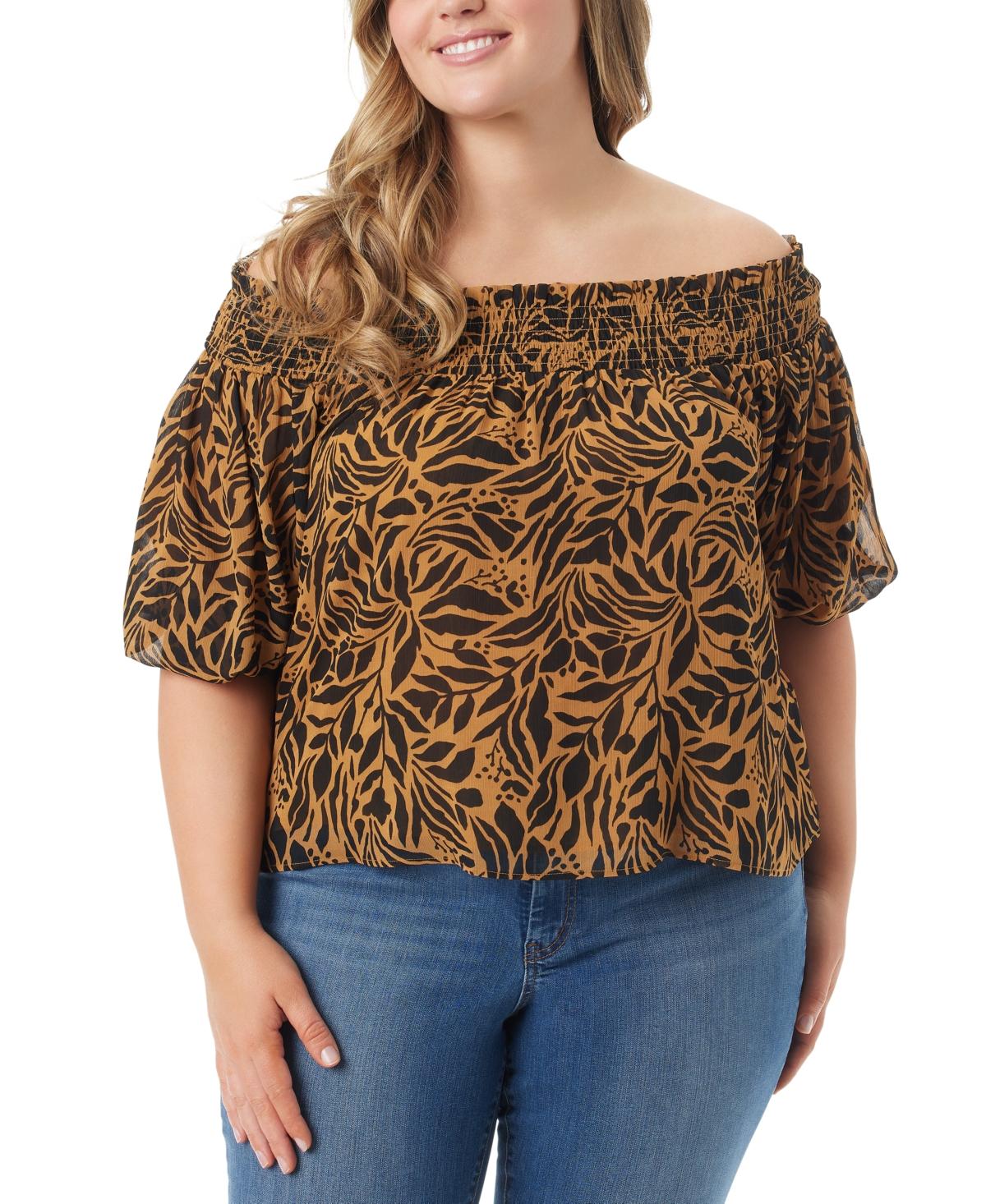 Trendy Plus Size Rosiya Off-The-Shoulder Top