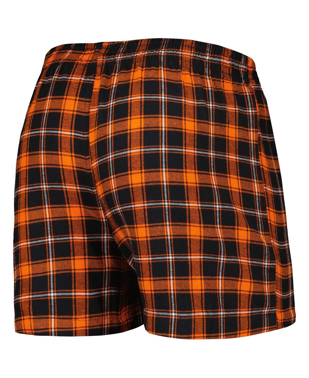 Men's Black, Orange San Francisco Giants Ledger Flannel Boxers