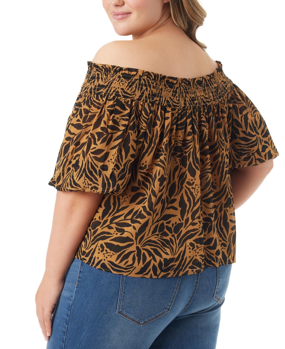 Trendy Plus Size Rosiya Off-The-Shoulder Top