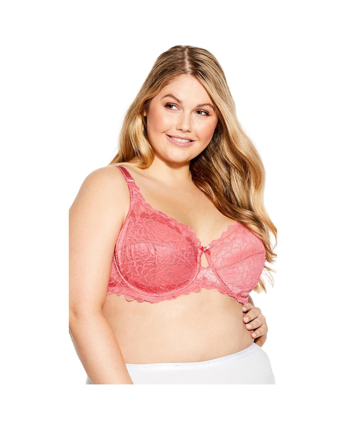 Plus Size Knitted Lace Soft Cup Bra