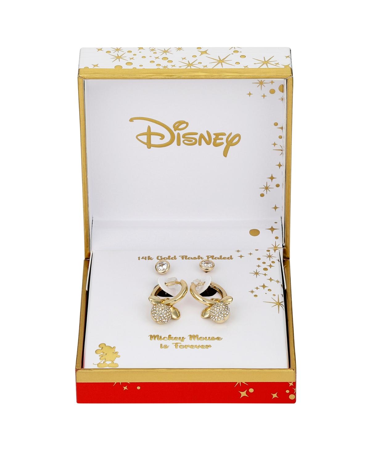 Crystal and Cubic Zirconia Mickey Mouse Fireball Hoop Stud Earring Set