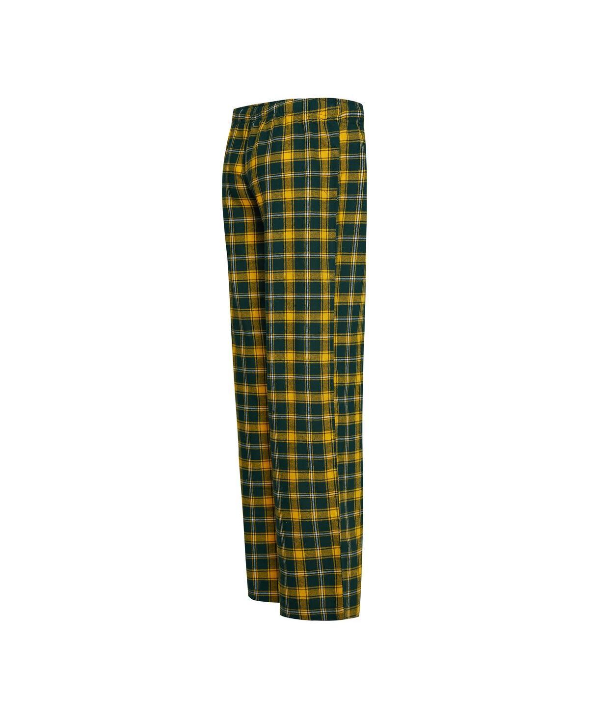 Women's Green, Gold Green Bay Packers Arctic T-shirt Flannel Pants Sleep Set