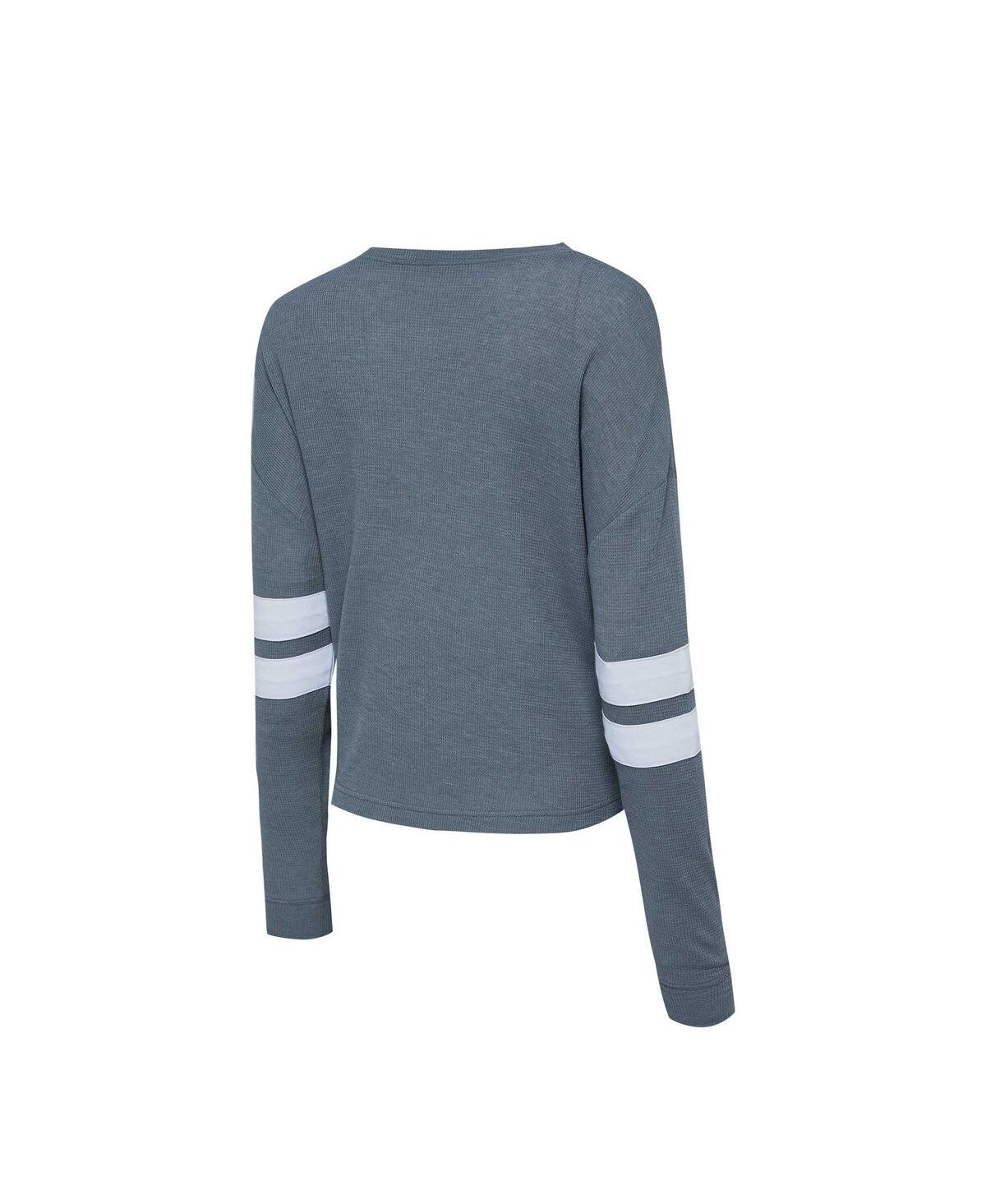 Women's Gray Distressed Carolina Hurricanes Meadow Long Sleeve T-shirt and Shorts Sleep Set