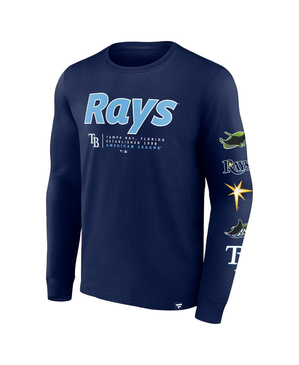 Men's Navy Tampa Bay Rays Strike the Goal Long Sleeve T-Shirt