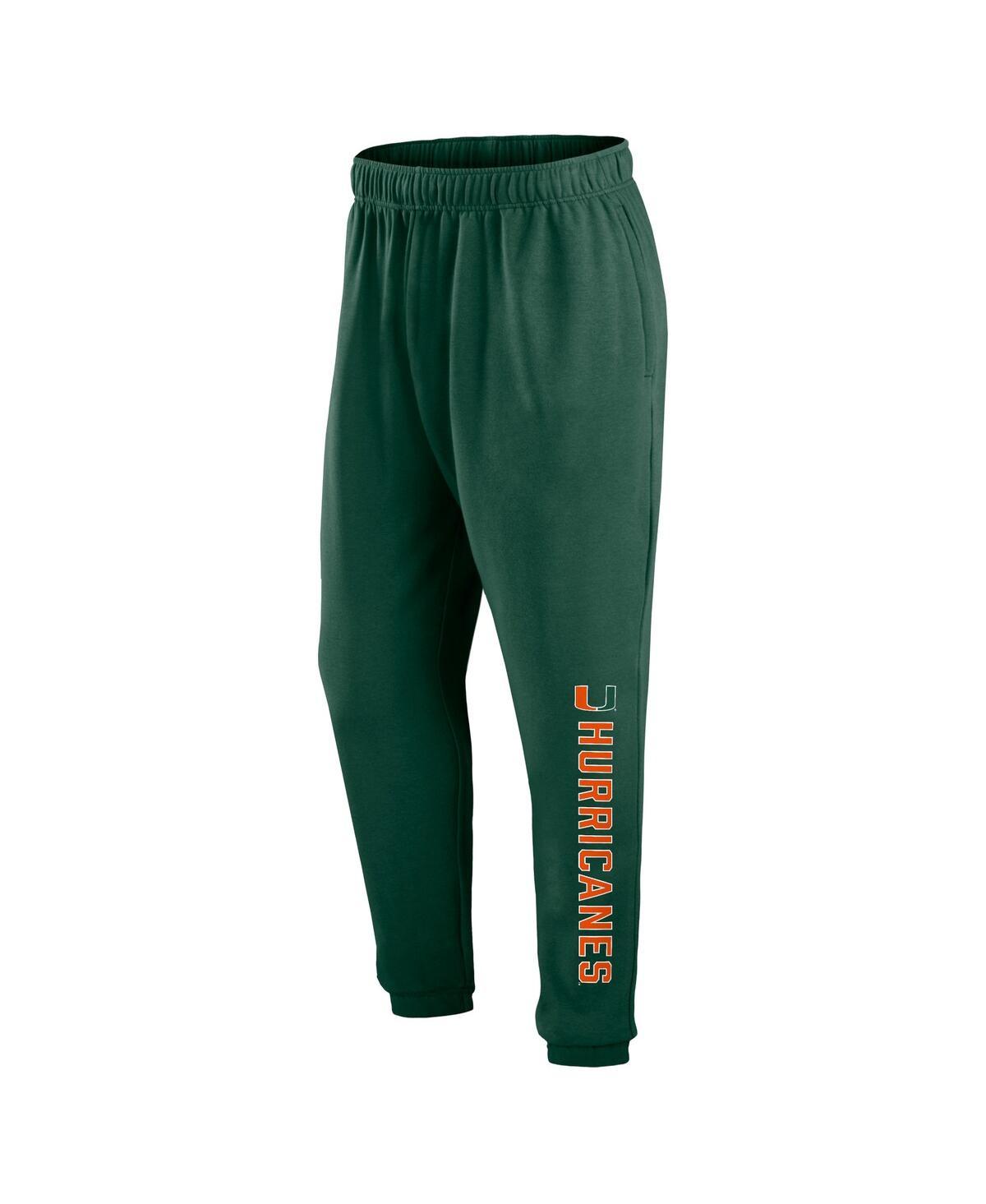 Men's Green Miami Hurricanes Chop Block Fleece Sweatpants