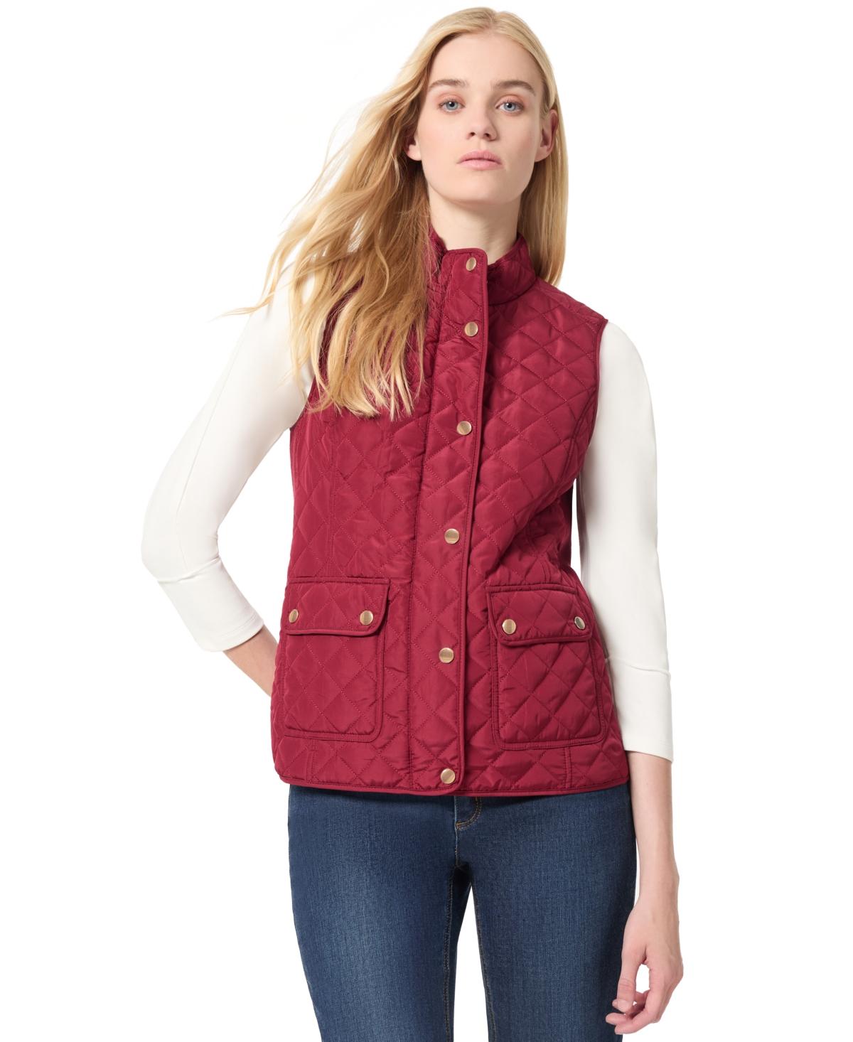 Petite Quilted Mock-Neck Puffer Vest