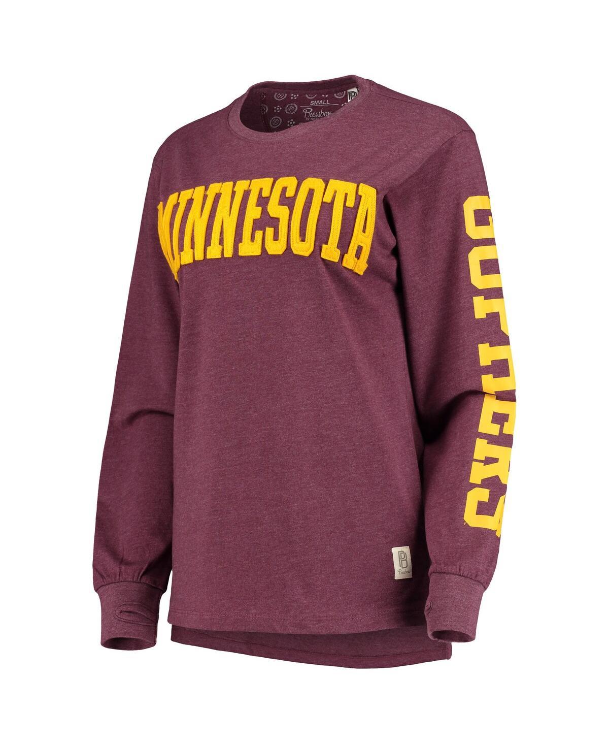 Women's Maroon Minnesota Golden Gophers Two-Hit Canyon Long Sleeve T-shirt