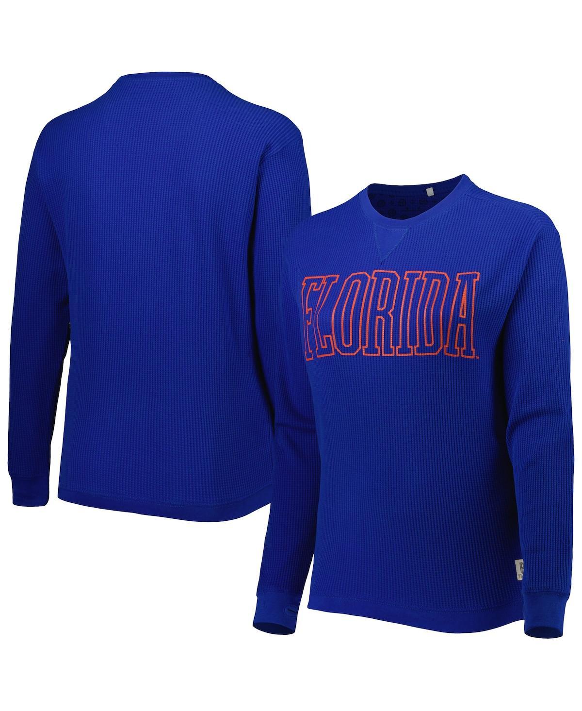 Women's Royal Florida Gators Surf Southlawn Waffle-Knit Thermal Tri-Blend Long Sleeve T-shirt