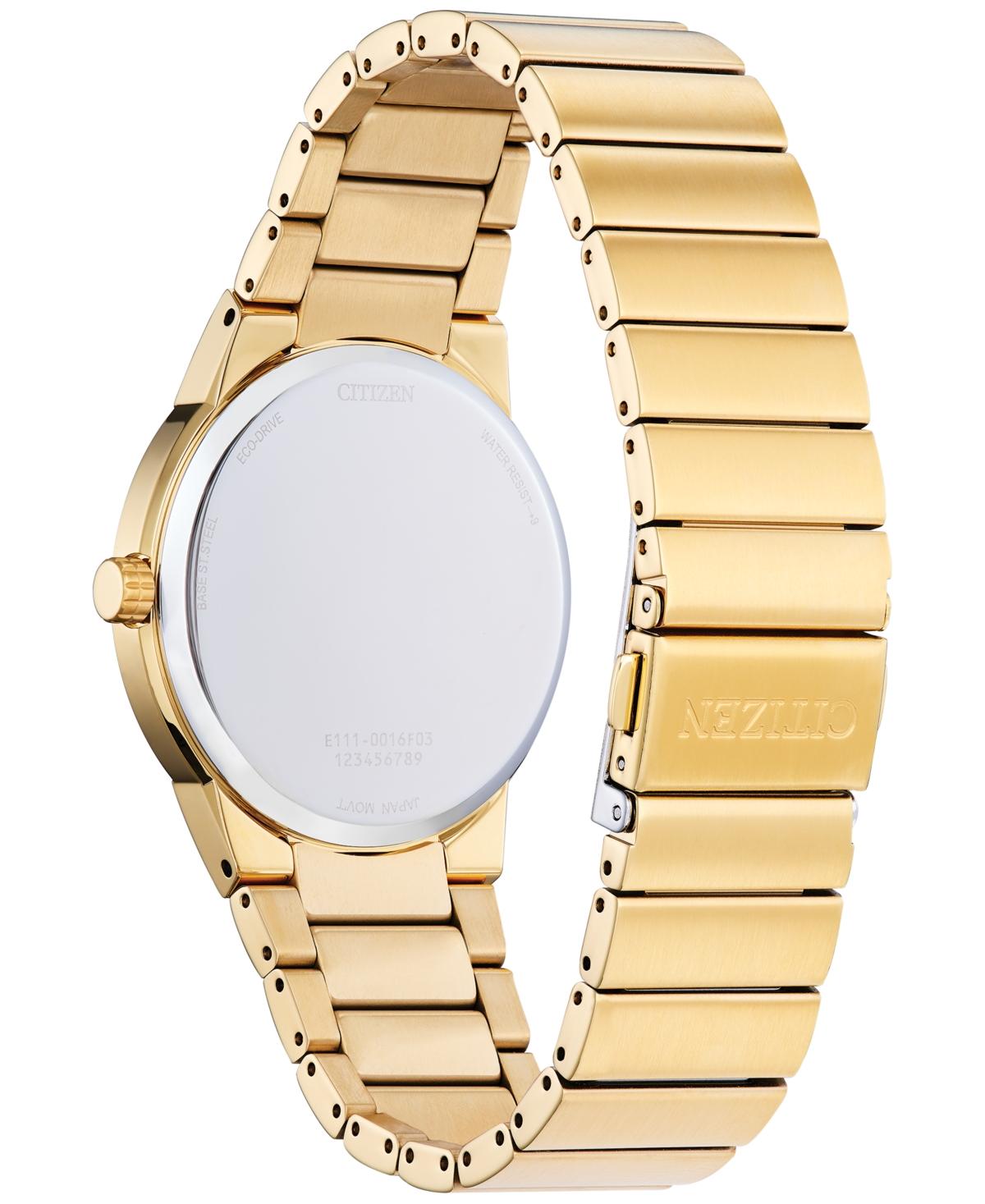 Eco-Drive Men's Modern Axiom Gold-Tone Stainless Steel Bracelet Watch 40mm