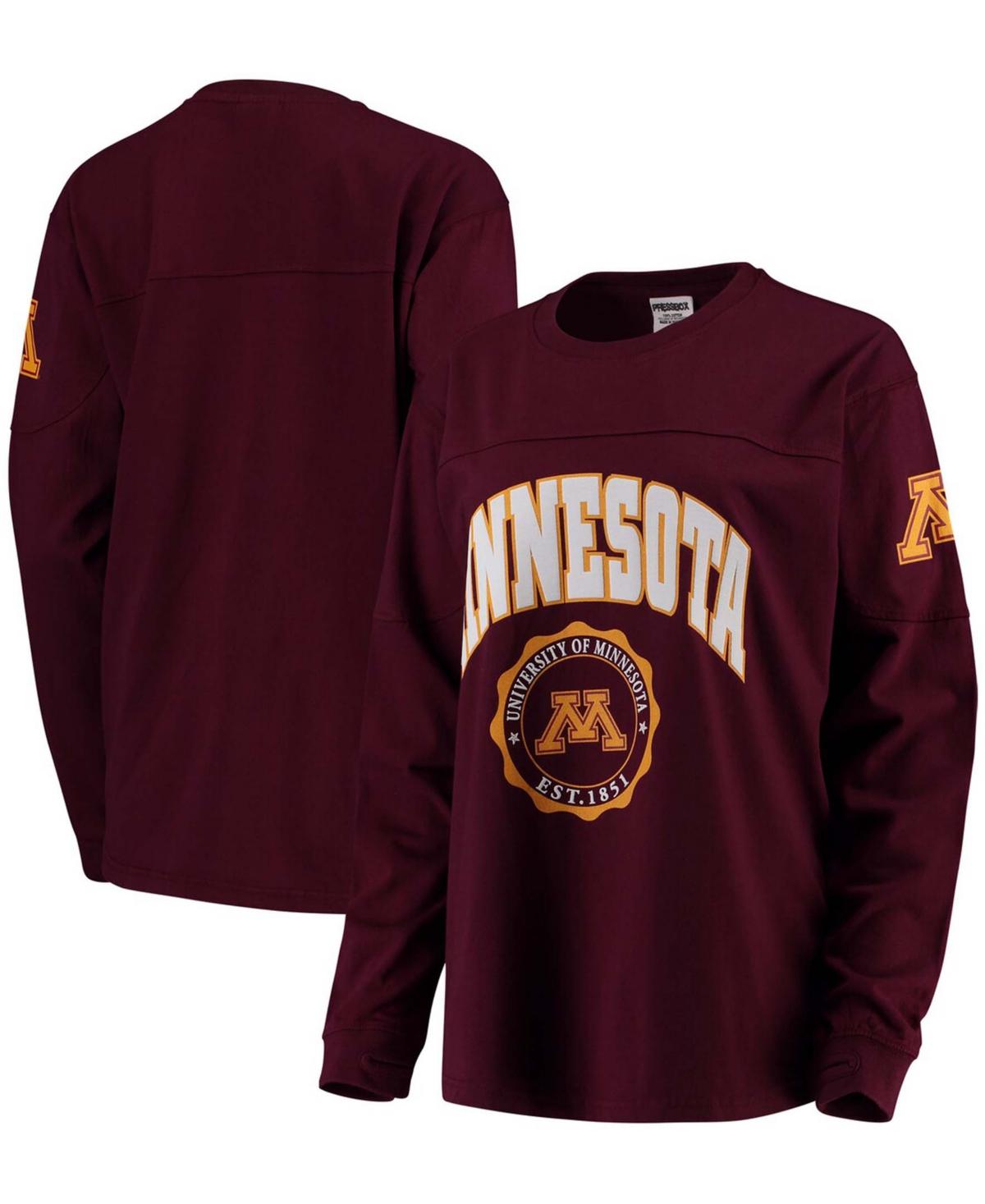 Women's Maroon Minnesota Golden Gophers Edith Long Sleeve T-shirt