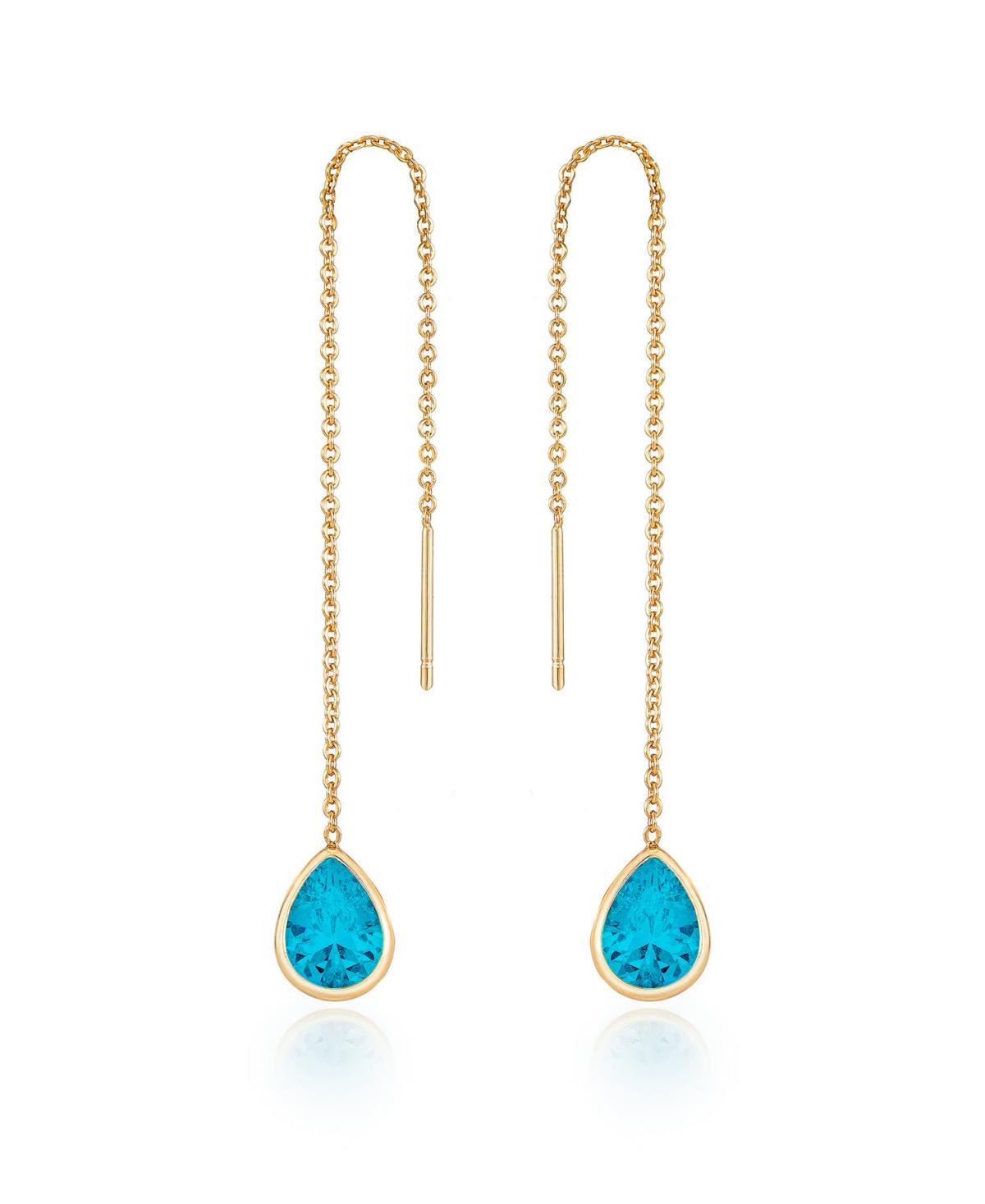 Barely 18k Crystal Dangle Earrings