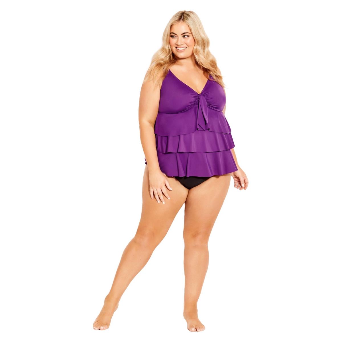 Plus Size Ruffled Tankini Top