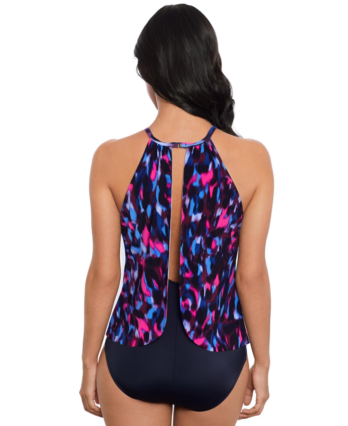 Women's Cherry Bomb Aubrey Printed Draped One-Piece Swimsuit