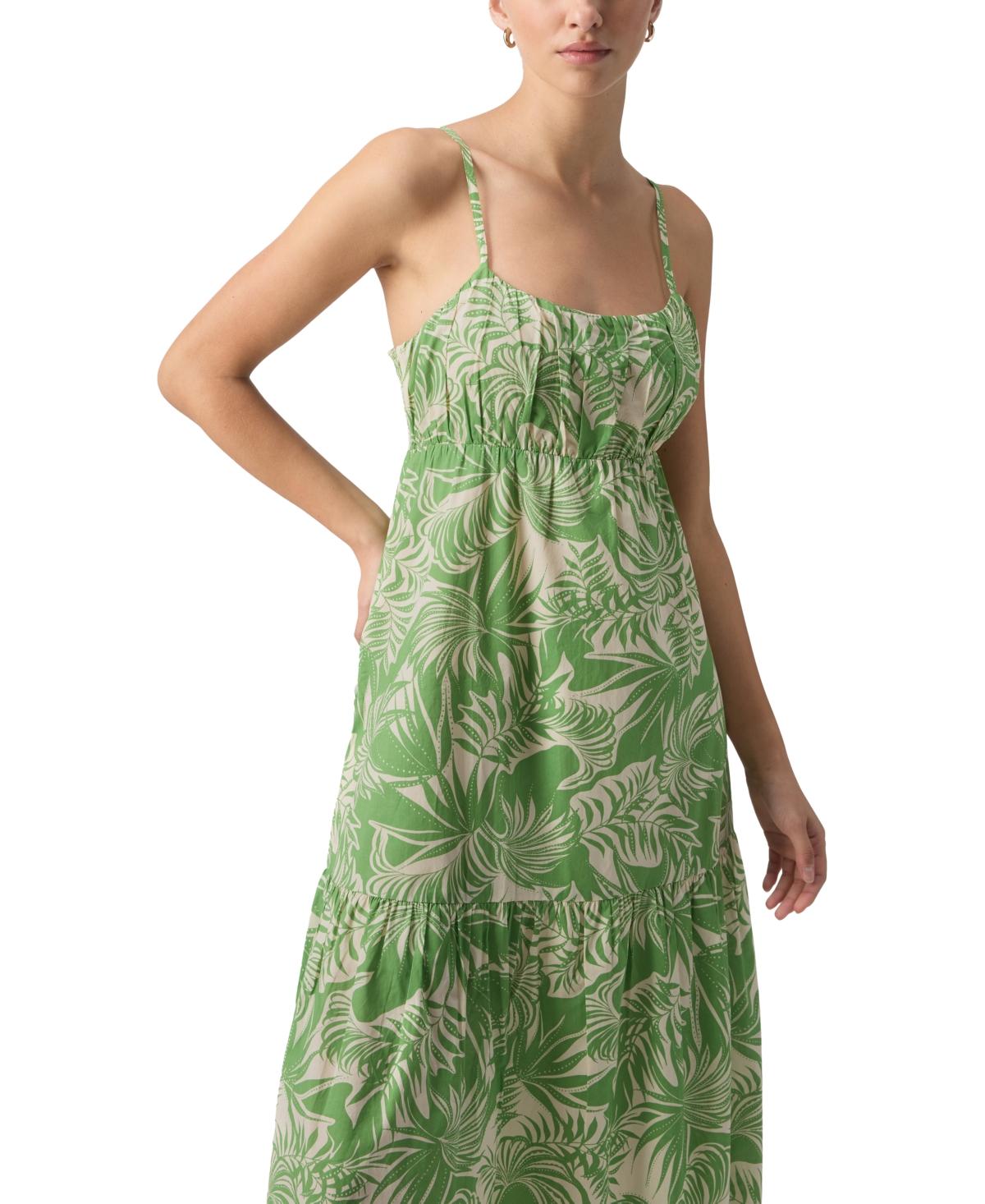 Women's Printed Dropped-Seam Maxi Dress