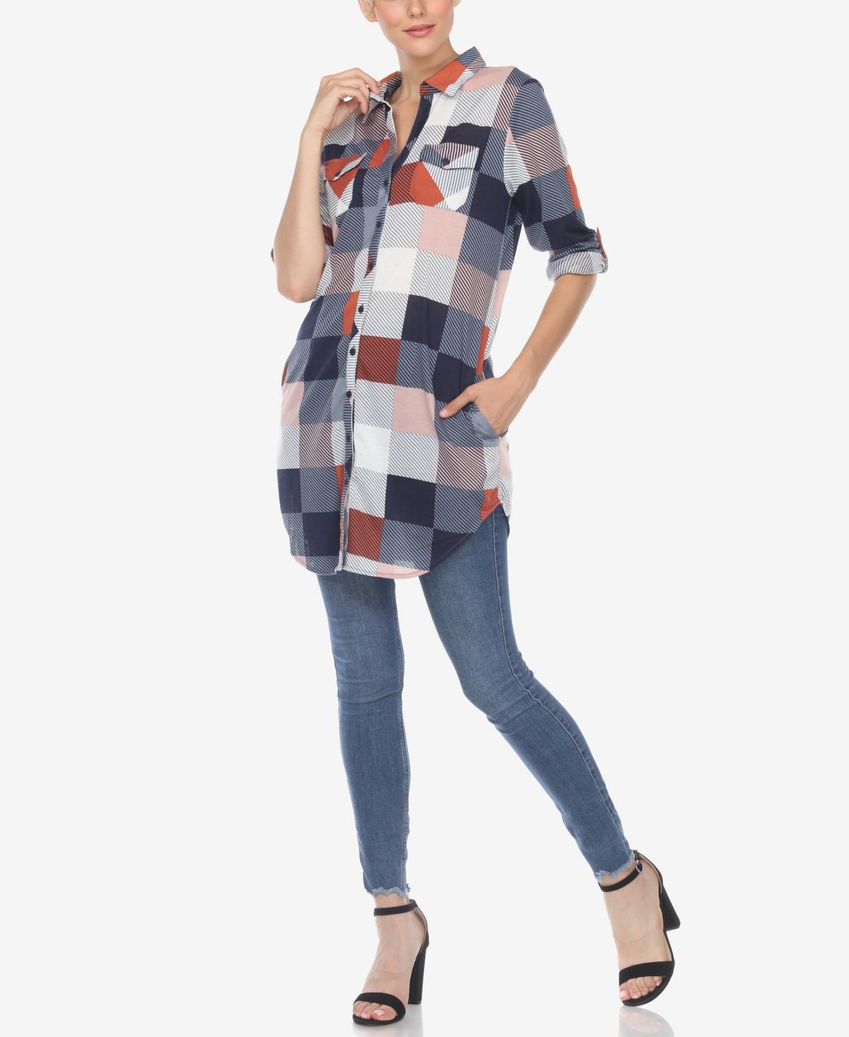 Women's Plaid Tunic Shirt