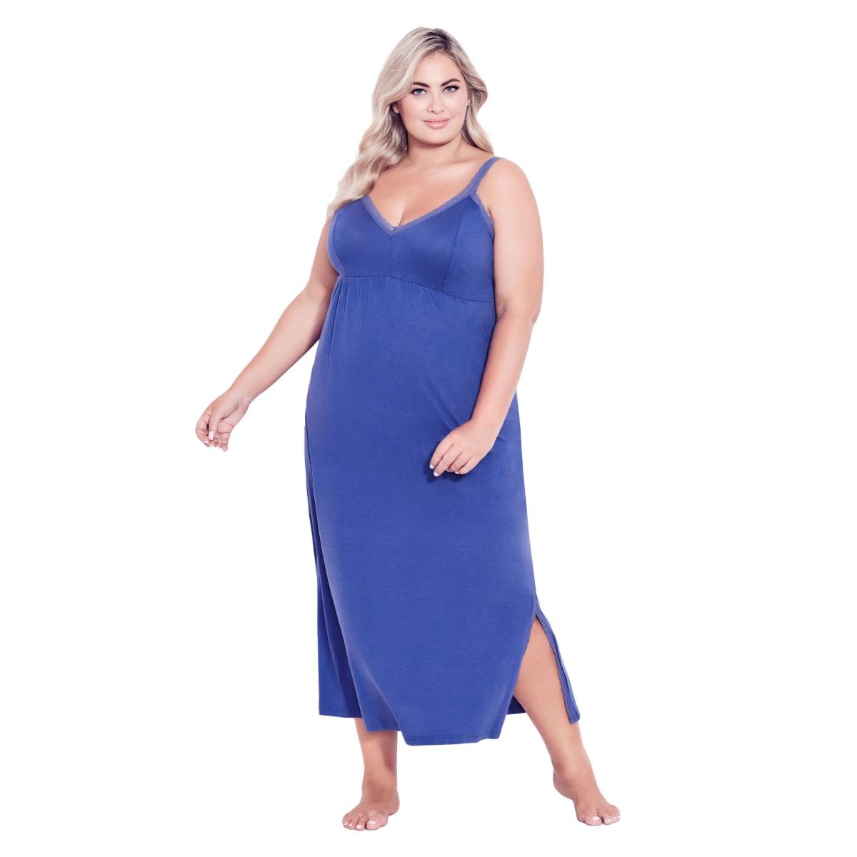 Plus Size Lace Trim Maxi Sleep Dress