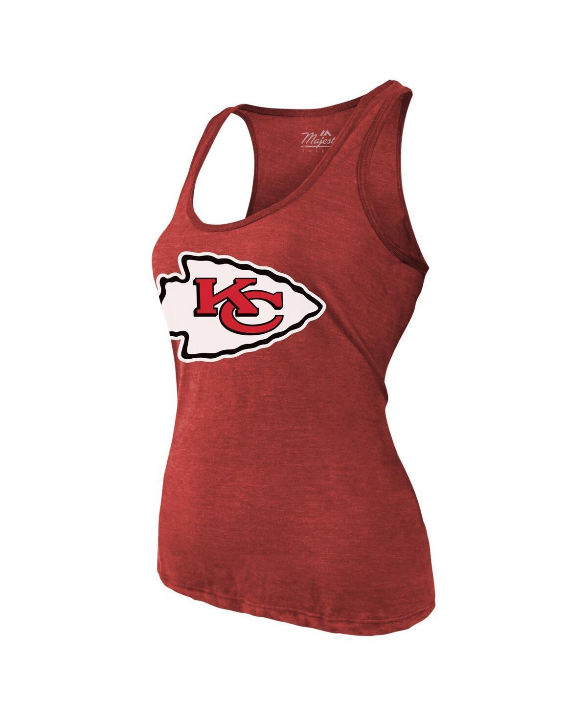 Women's Patrick Mahomes Red Kansas City Chiefs Name Number Tri-Blend Tank Top