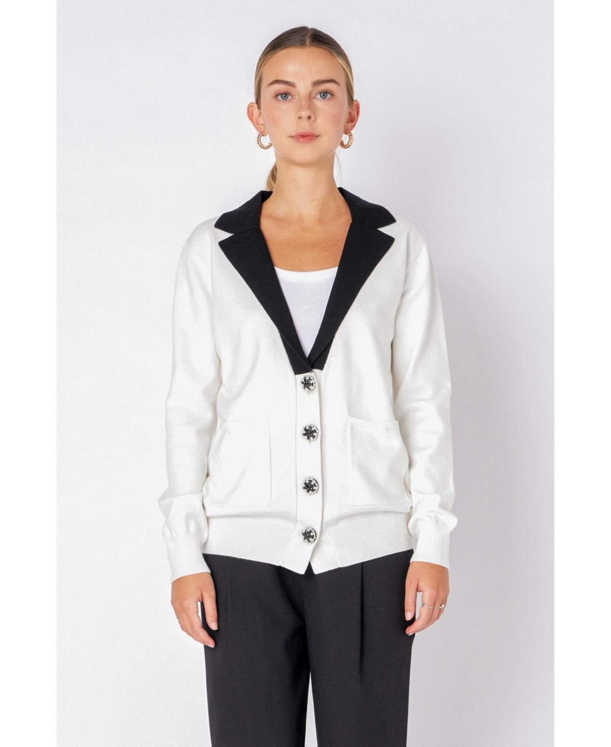 Women's Jewel Knit Blazer Cardigan