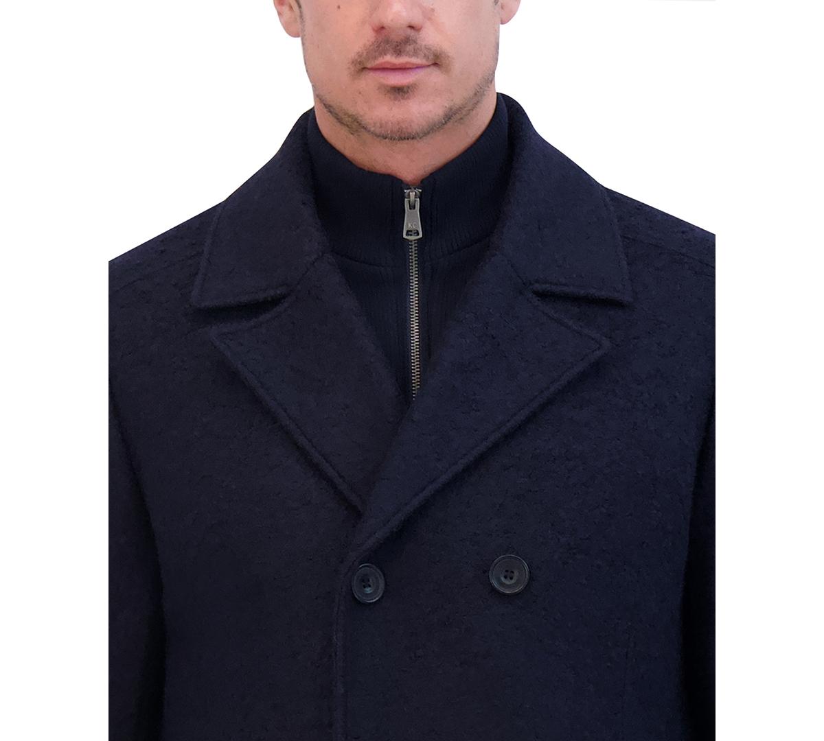 Men's Boucle Double Breasted Peacoat