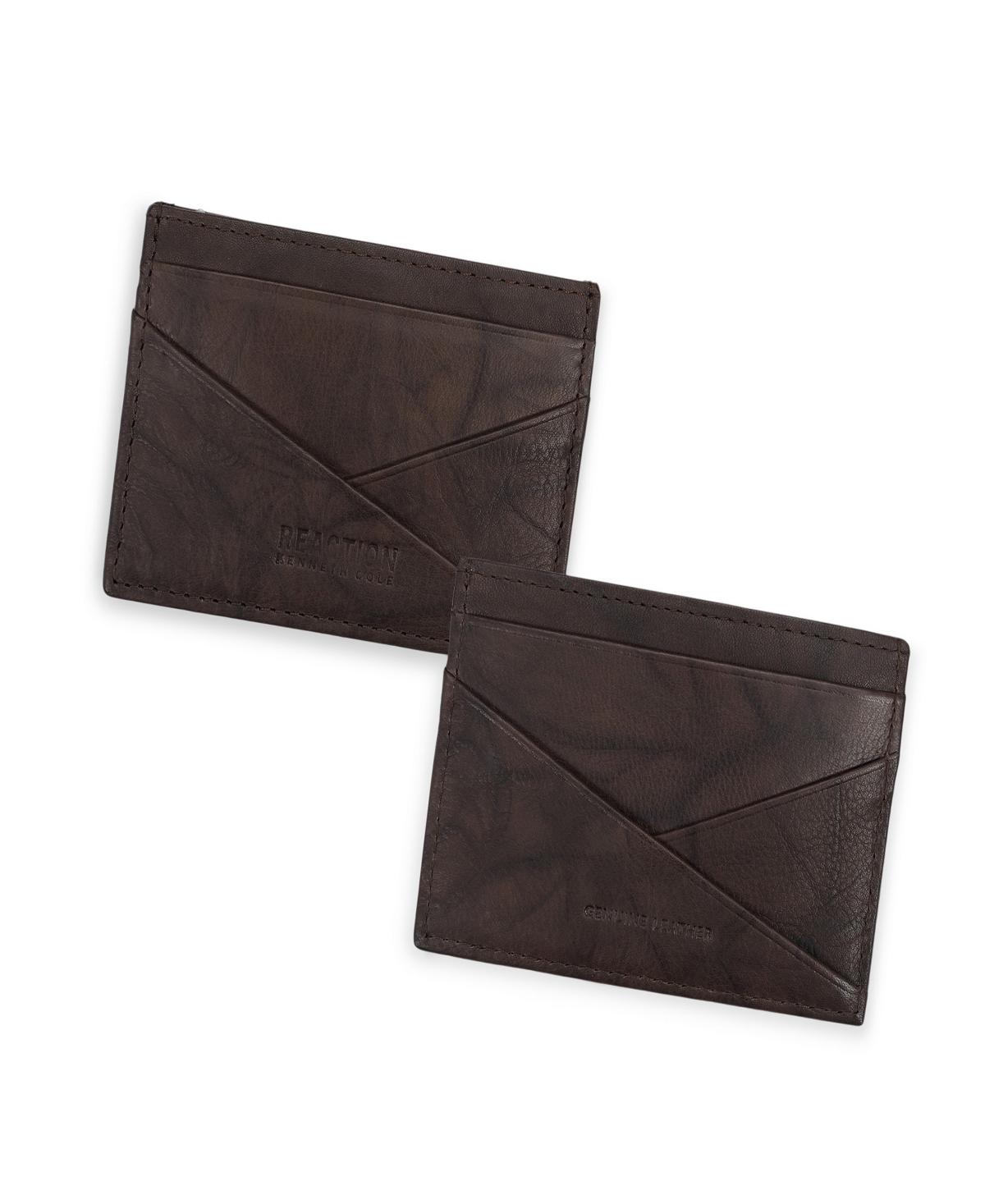 Men's RFID Leather Slimfold Wallet with Removable Magnetic Card Case