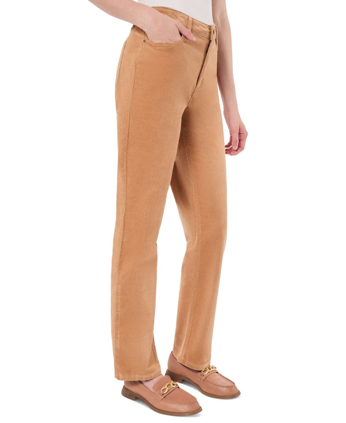 Petite Lexington Straight-Leg Corduroy Pants