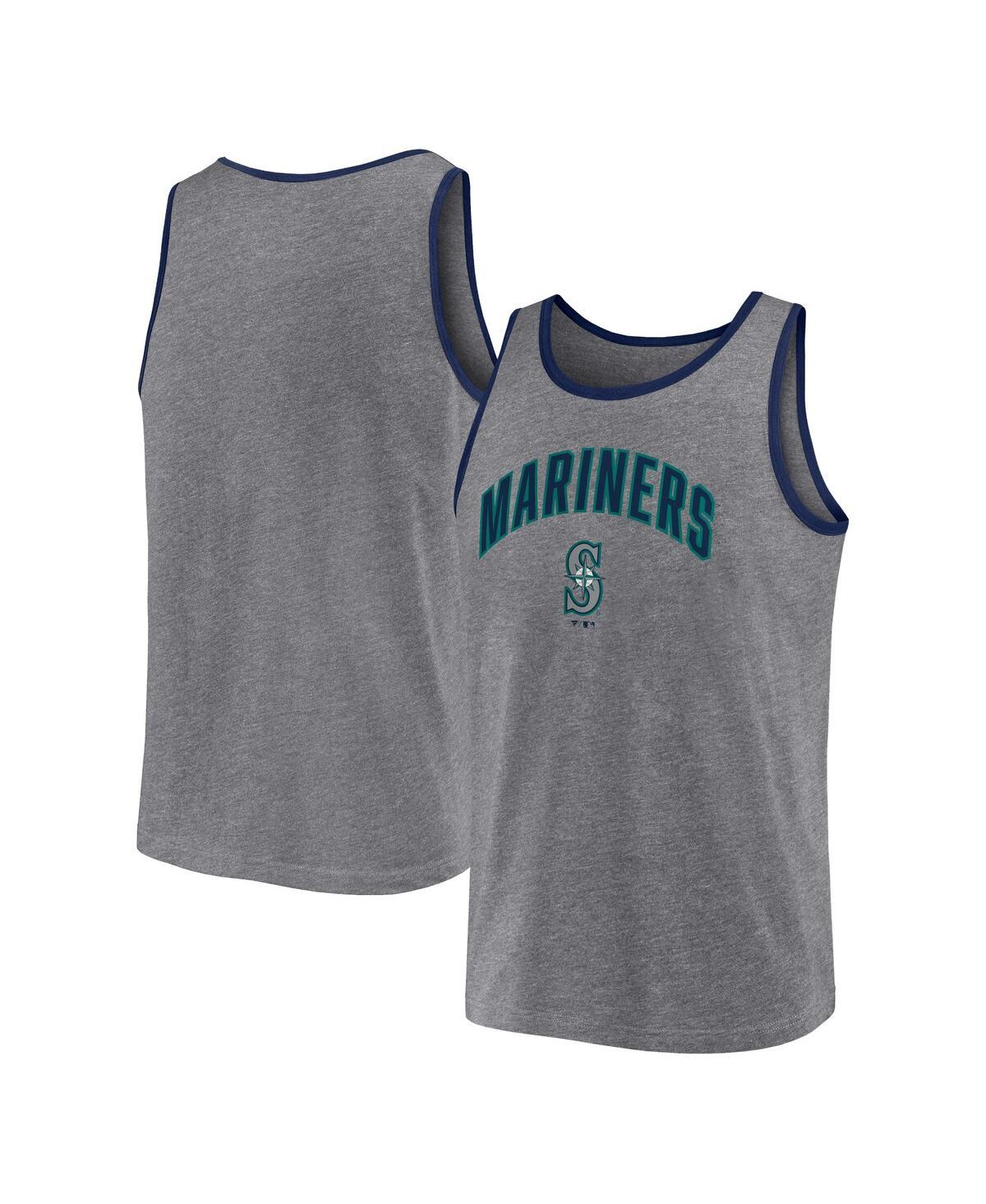 Men's  Heather Gray Seattle Mariners Primary Tank Top