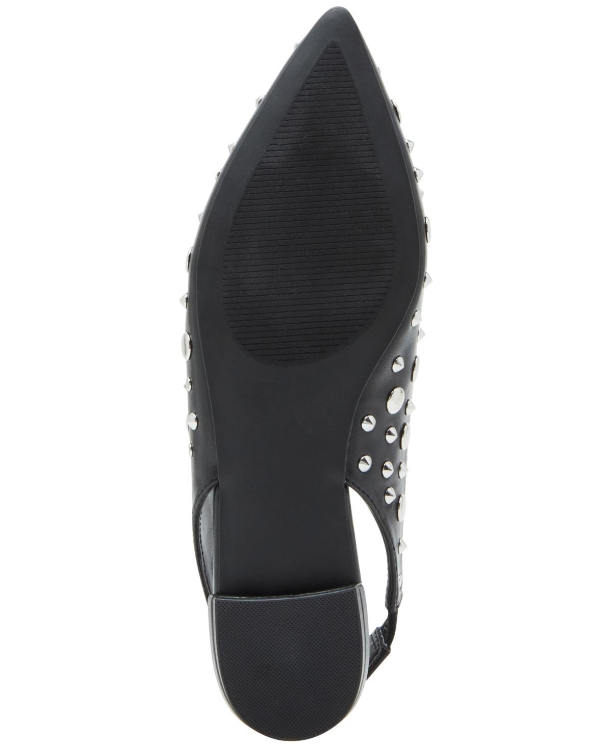 Deviin Studded Pointed-Toe Slingback Flats 