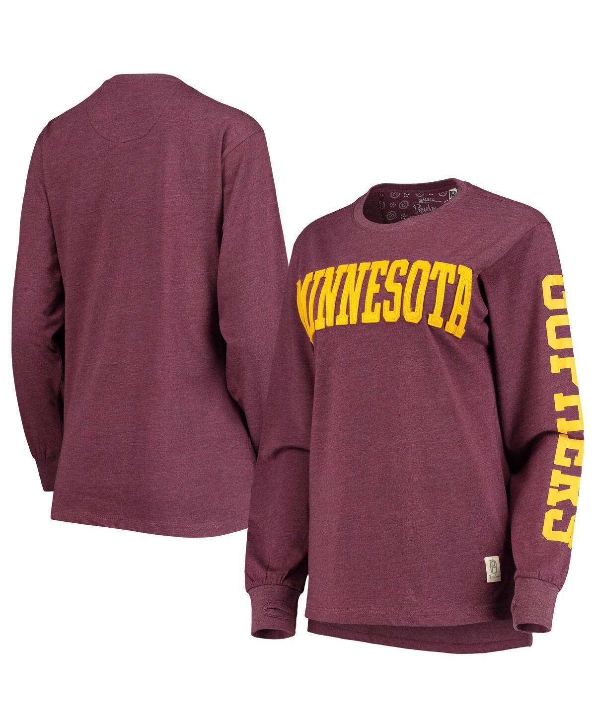 Women's Maroon Minnesota Golden Gophers Two-Hit Canyon Long Sleeve T-shirt