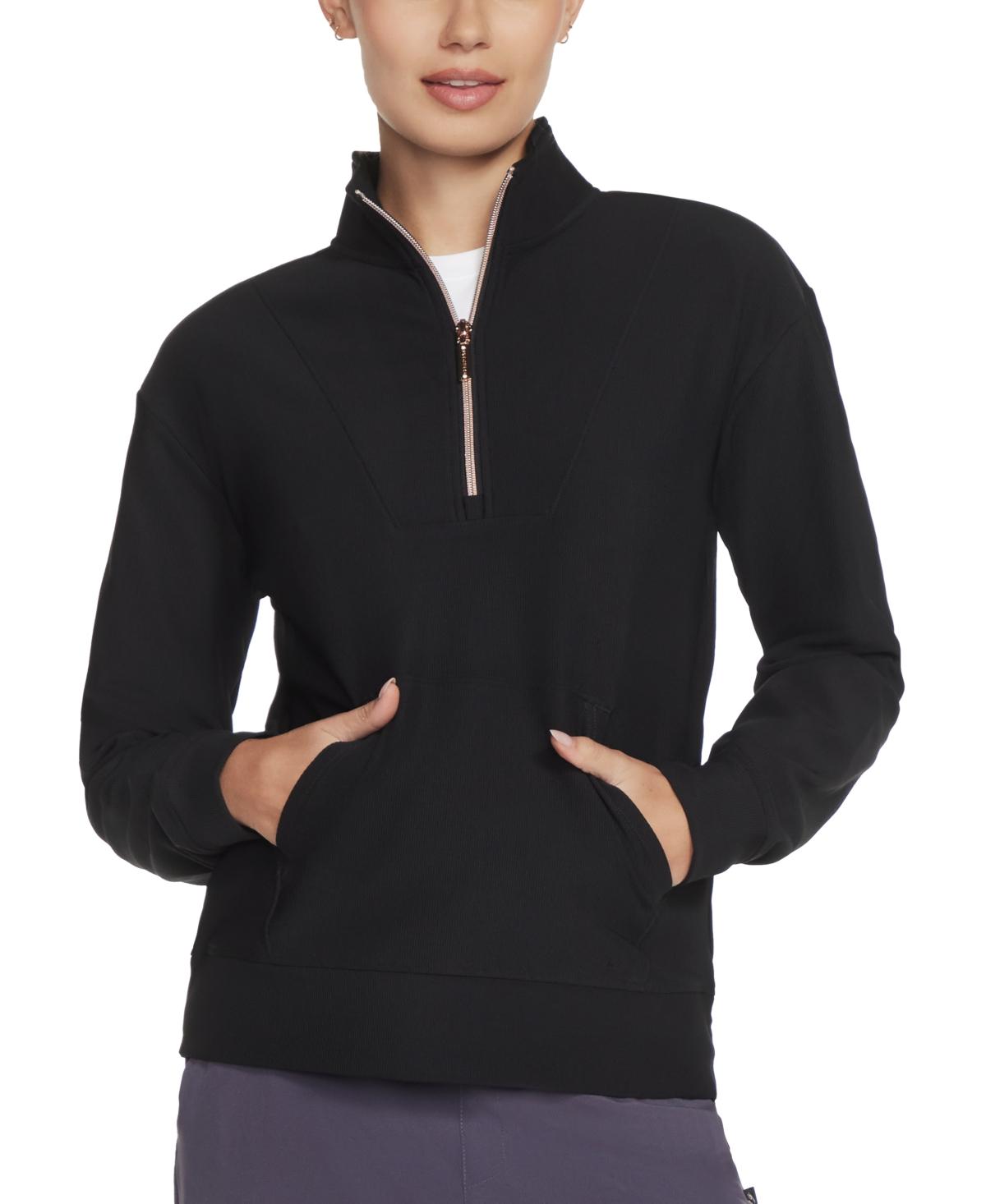 Women's Go Luxe Ribbed Knit Quarter Zip Jacket