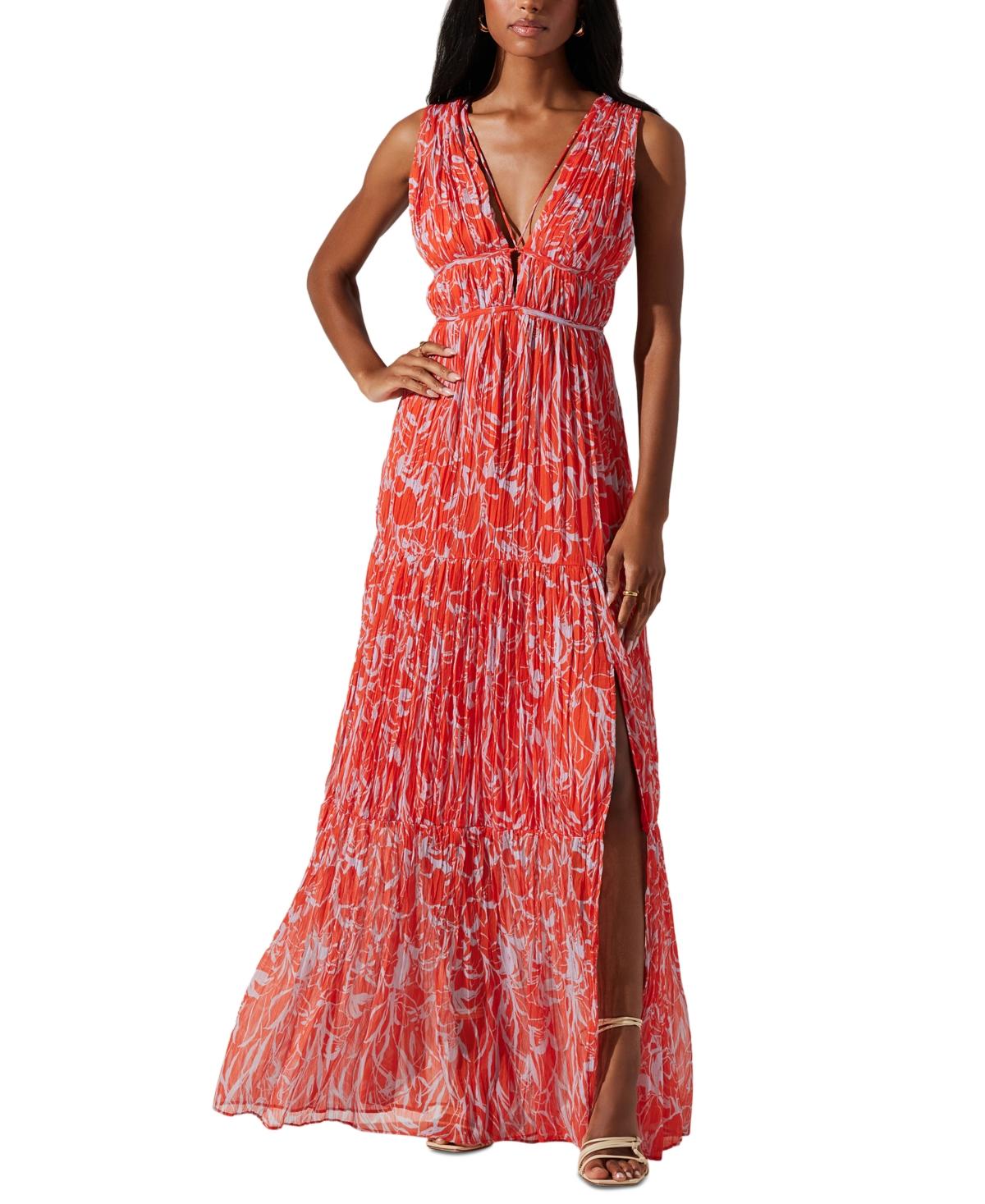 Women's Pescadero Plunge-Neck Maxi Dress