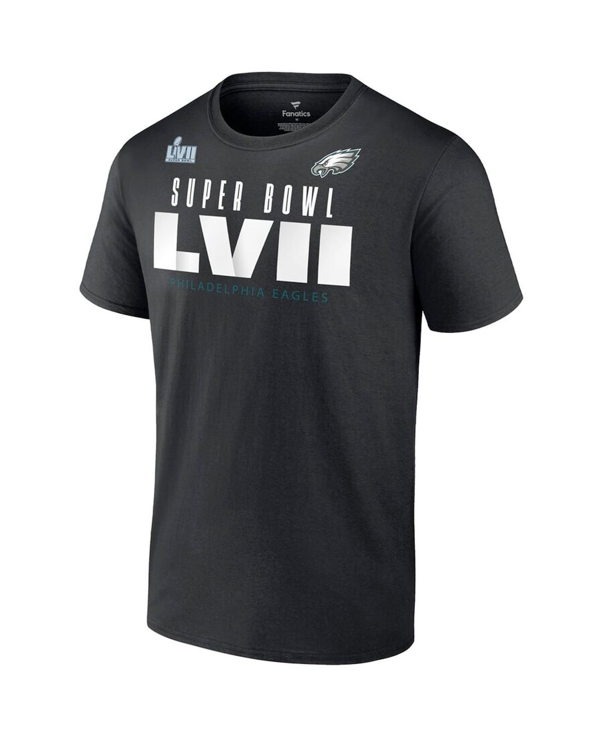 Men's Black Philadelphia Eagles Super Bowl LVII Varsity Team Roster Big and Tall T-shirt