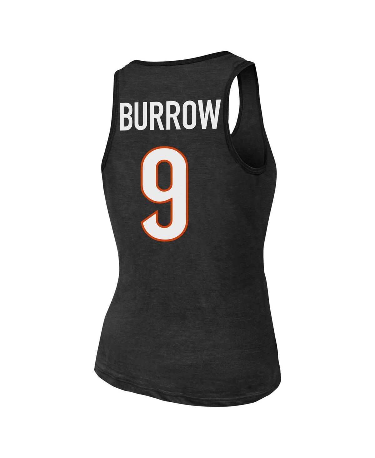 Women's Joe Burrow Black Cincinnati Bengals Name Number Tri-Blend Tank Top