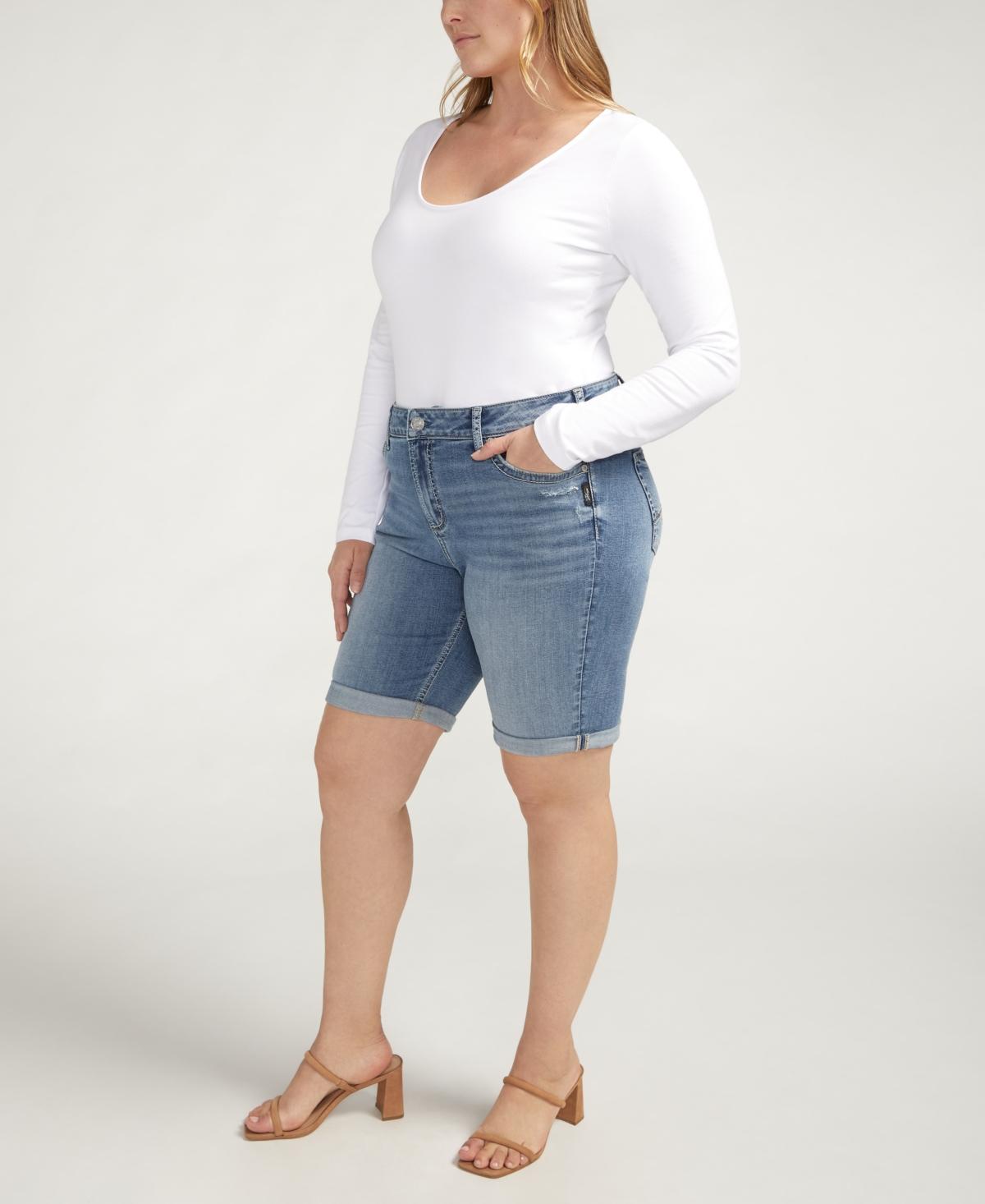 Plus Size Elyse Mid Rise Comfort Fit Bermuda