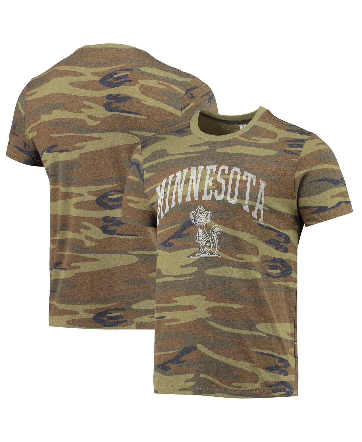 Men's Camo Minnesota Golden Gophers Arch Logo Tri-Blend T-shirt