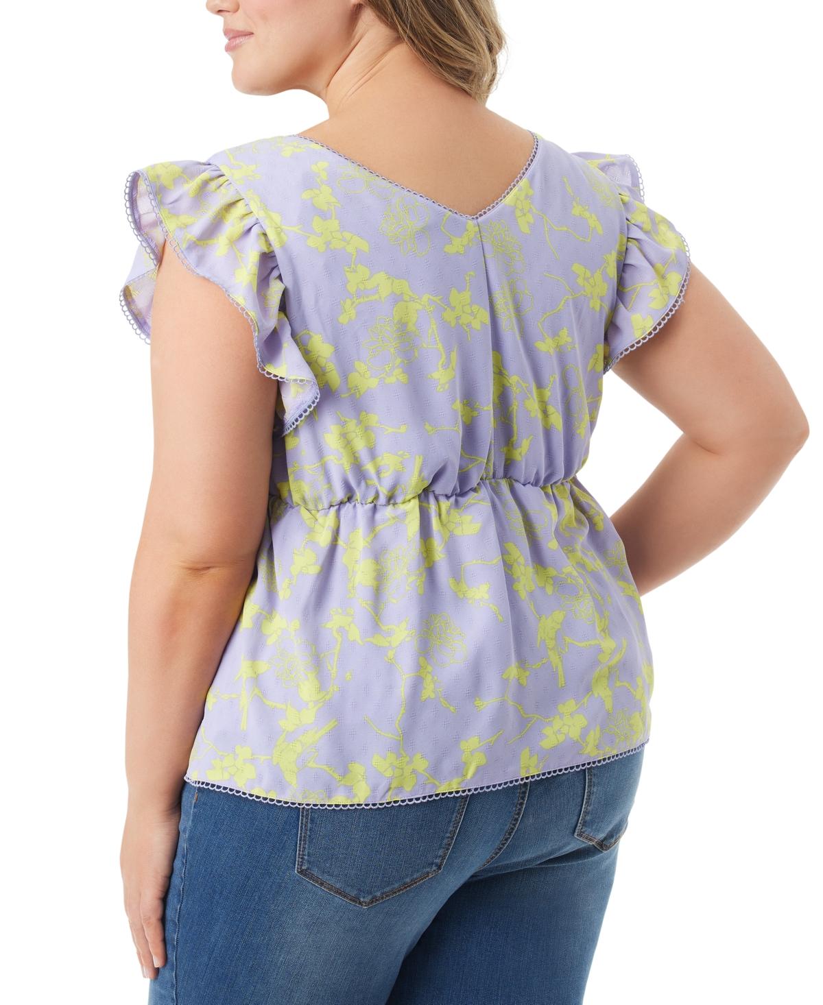 Trendy Plus Size Inge Flutter Tie-Back Top