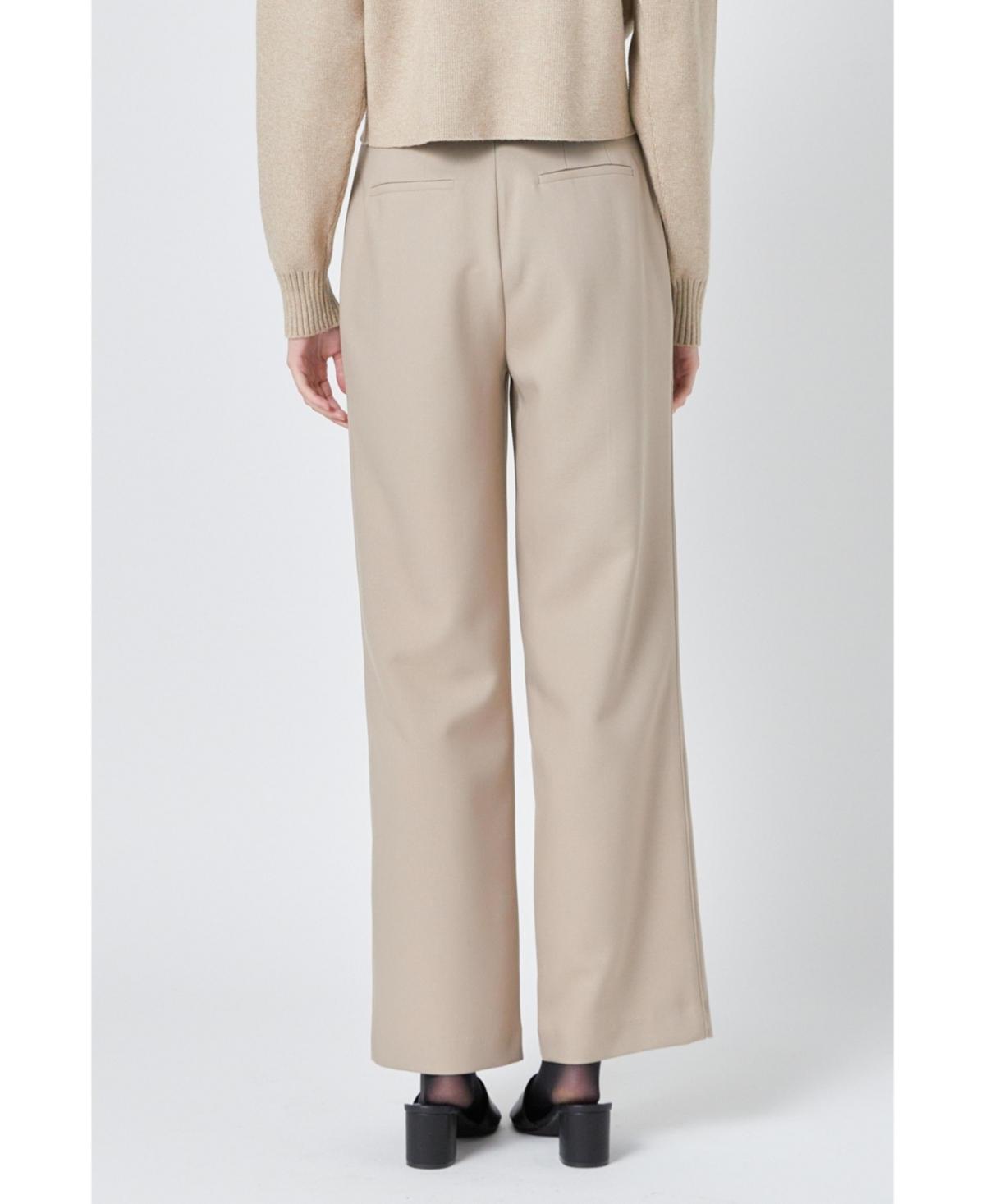 Women's Pleated Wide Trousers