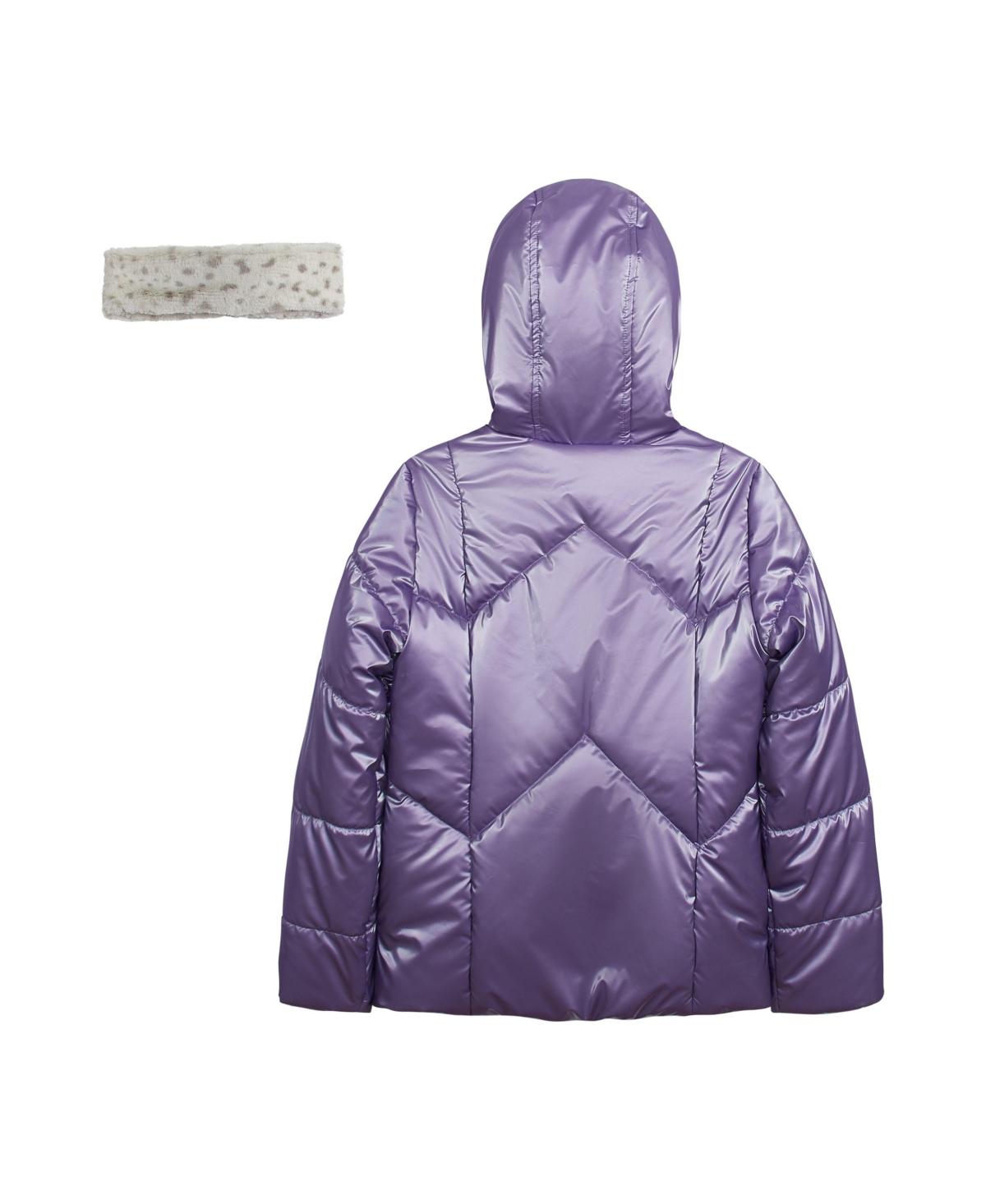 Girls 4-6X Reflective Shine Fashion Puffer Jacket