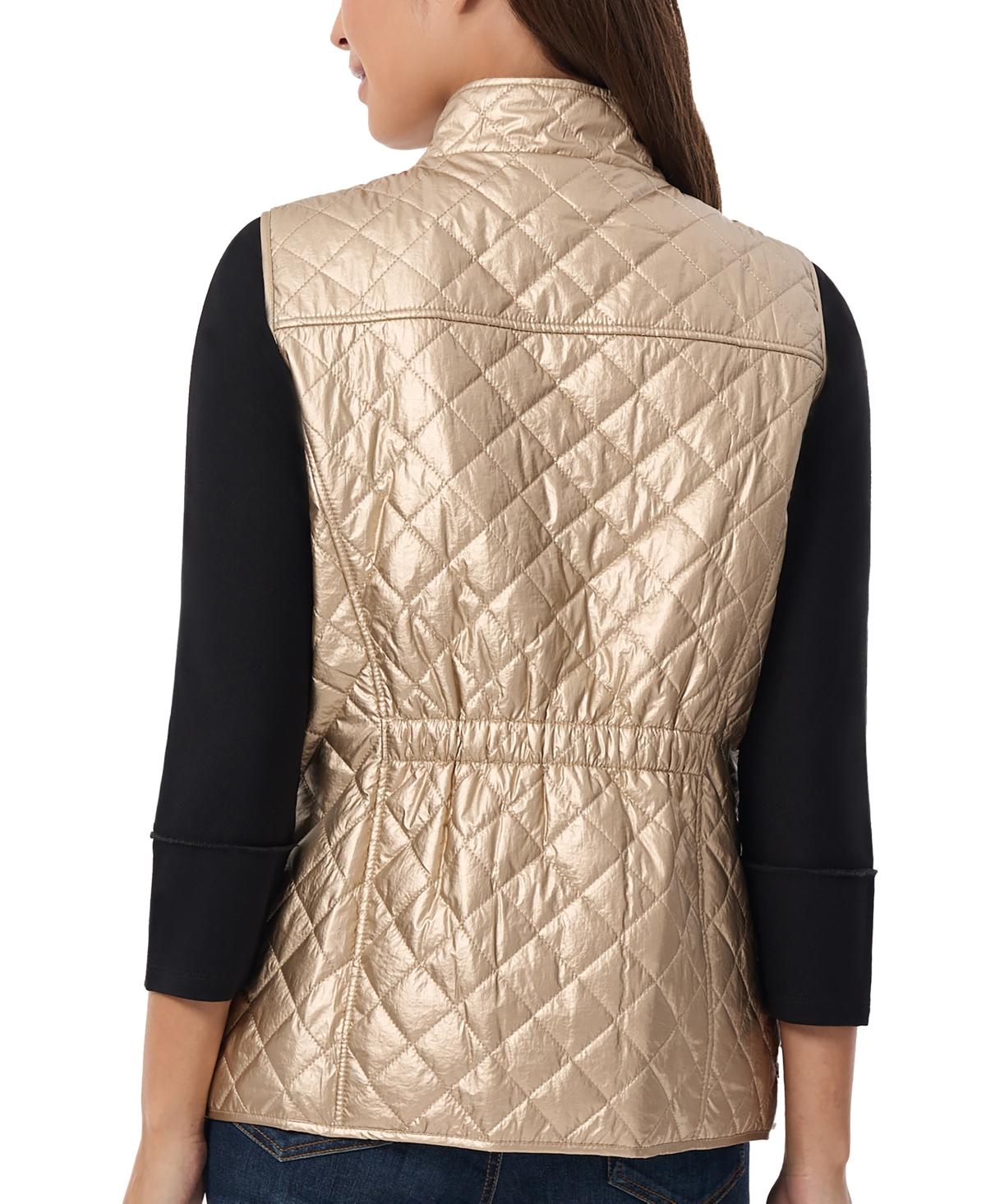 Women's Quilted Snap-Closure Vest Jacket