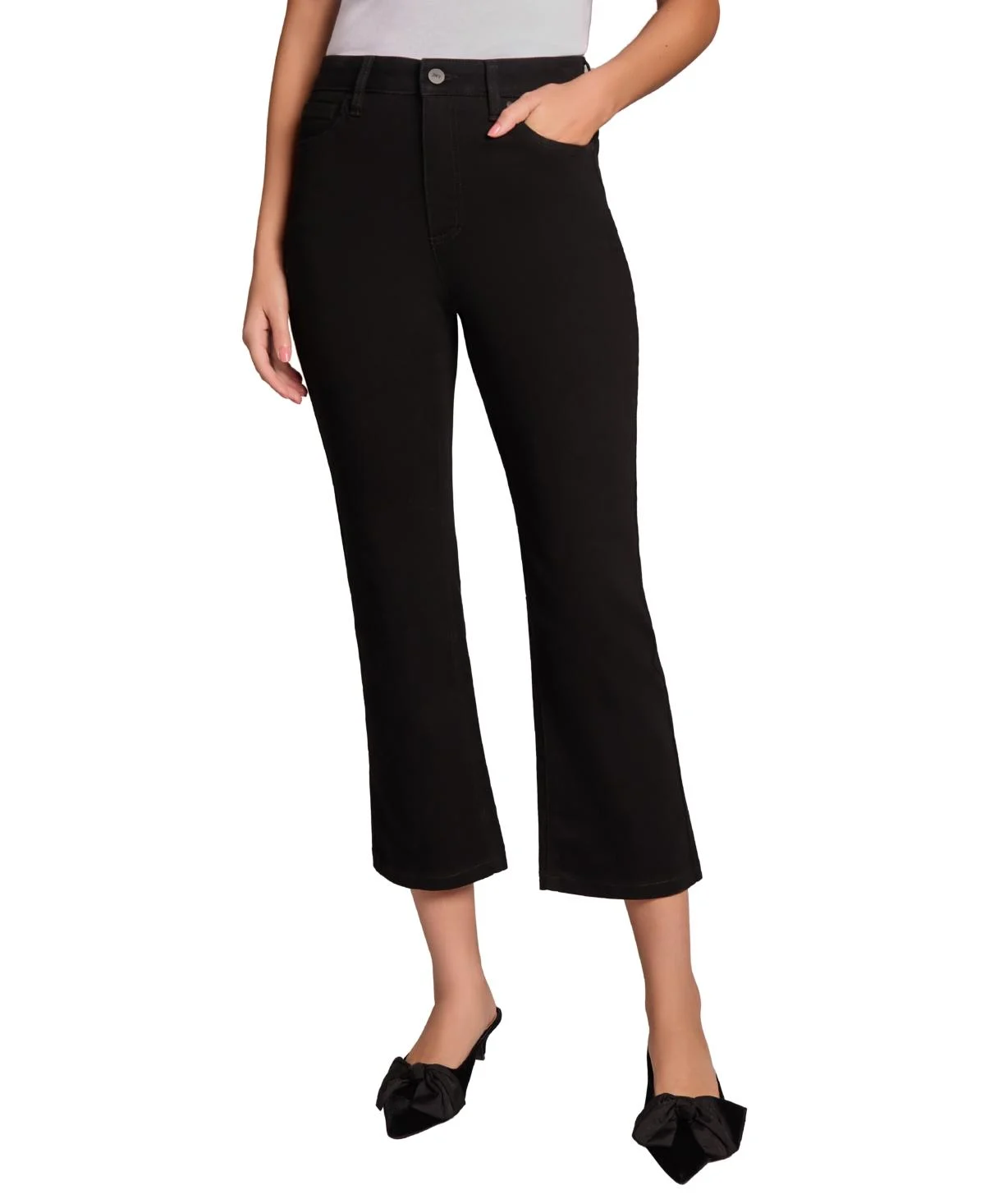 Women's High-Rise Cropped Kick Flare Jeans 