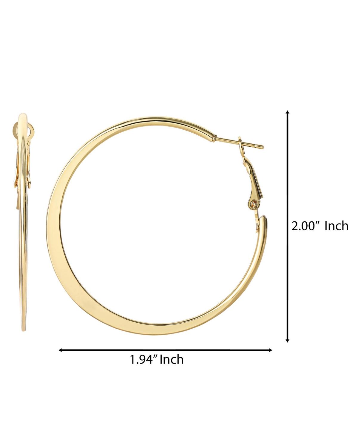 Gold-Tone 44.8MM Flat Omega Hoop Earrings