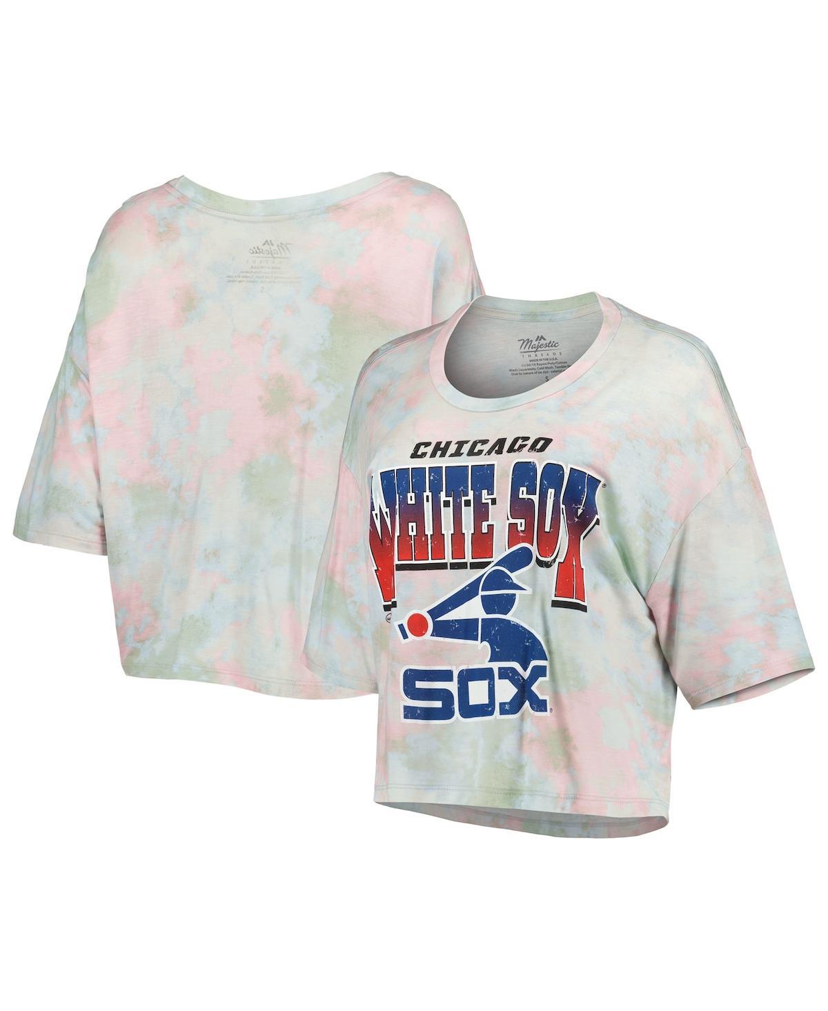 Women's Threads Chicago White Sox Cooperstown Collection Tie-Dye Boxy Cropped Tri-Blend T-shirt