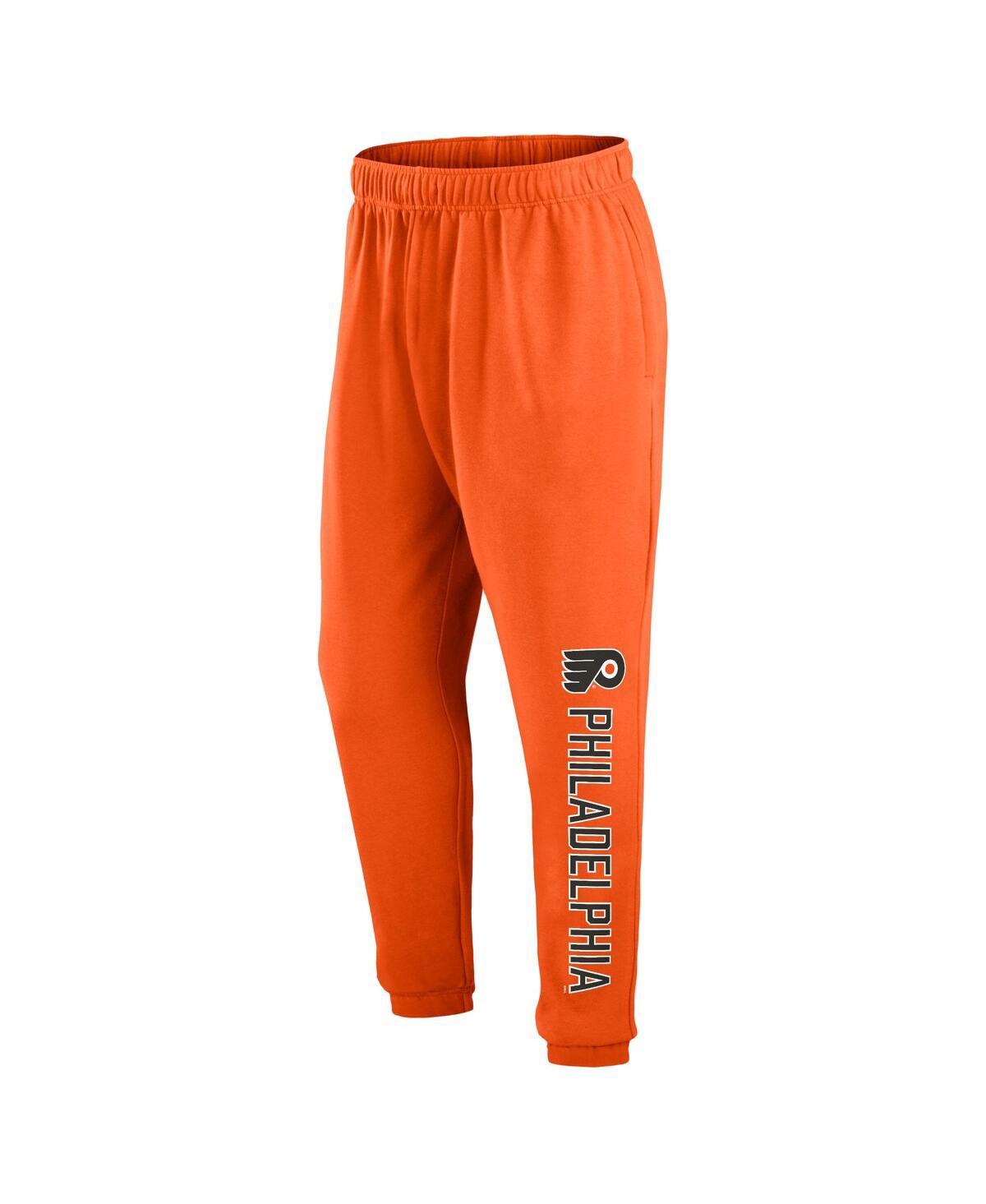 Men's Orange Philadelphia Flyers Chop Block Fleece Sweatpants