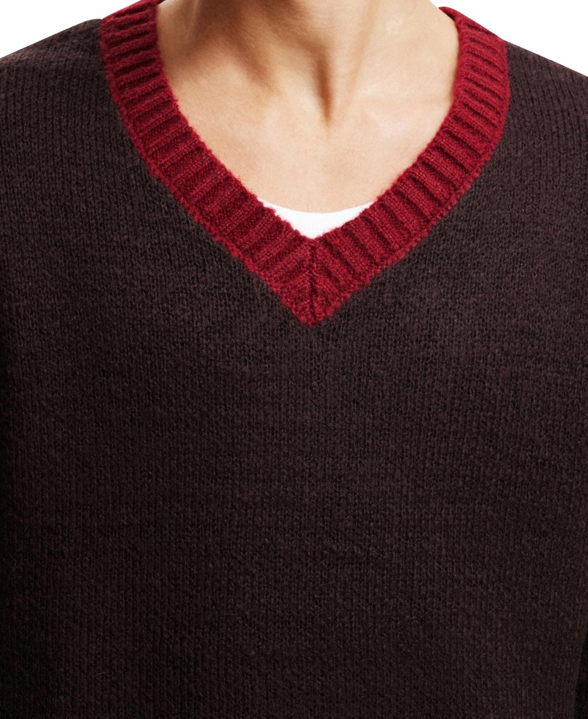 Men's V Neck Knit Sweater