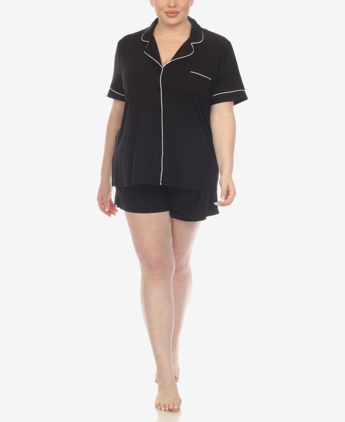 Plus Size 2 Pc. Short Sleeve Pajama Set