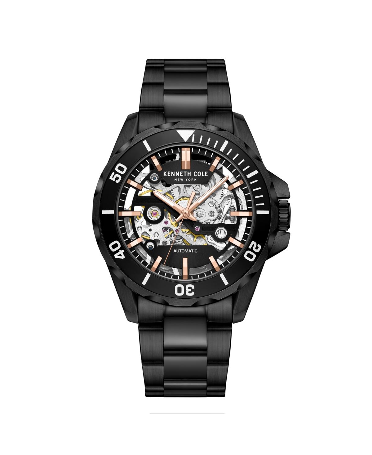 Men's Automatic Black Stainless Steel Watch 43MM