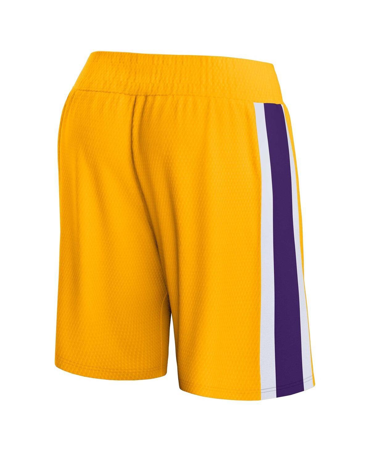 Men's Gold Los Angeles Lakers Referee Iconic Mesh Shorts