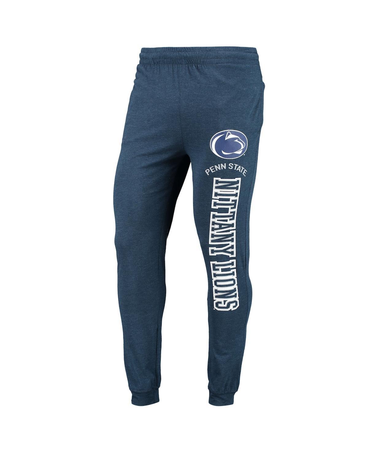 Men's Heathered Navy, Heathered Charcoal Penn State Nittany Lions Meter Long Sleeve Hoodie T-shirt and Jogger Pants Set