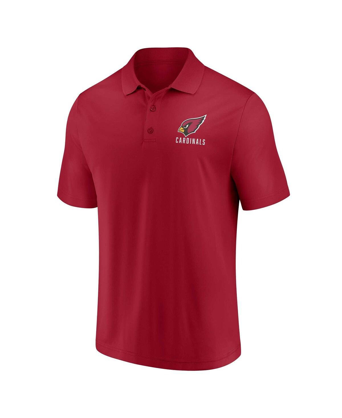 Men's White, Cardinal Arizona Cardinals Lockup Two-Pack Polo Shirt Set