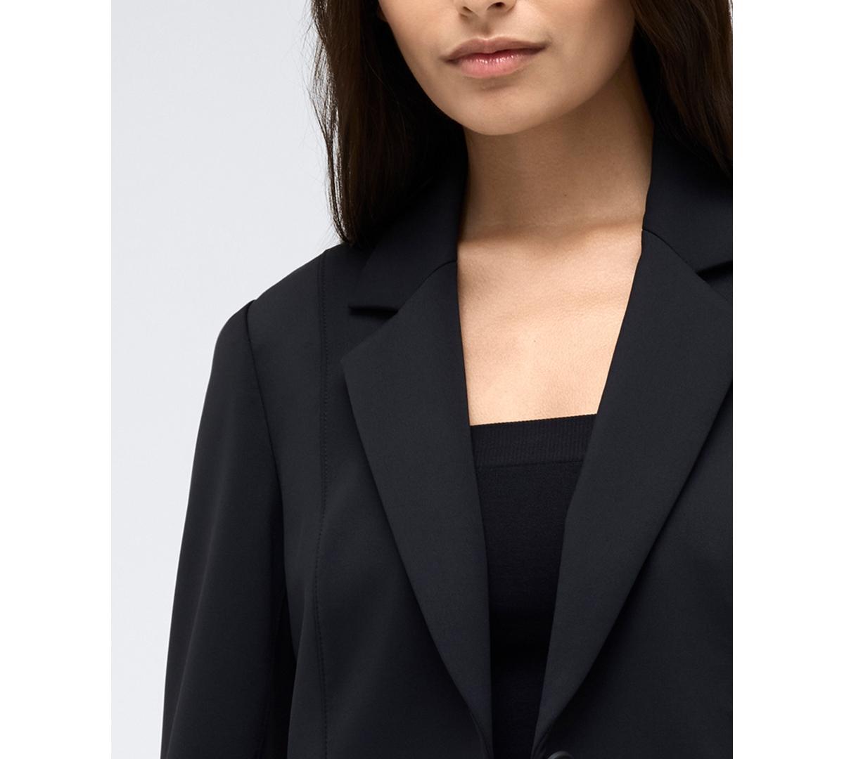 Women's Athletic-Stretch One-Button Notch-Collar Blazer