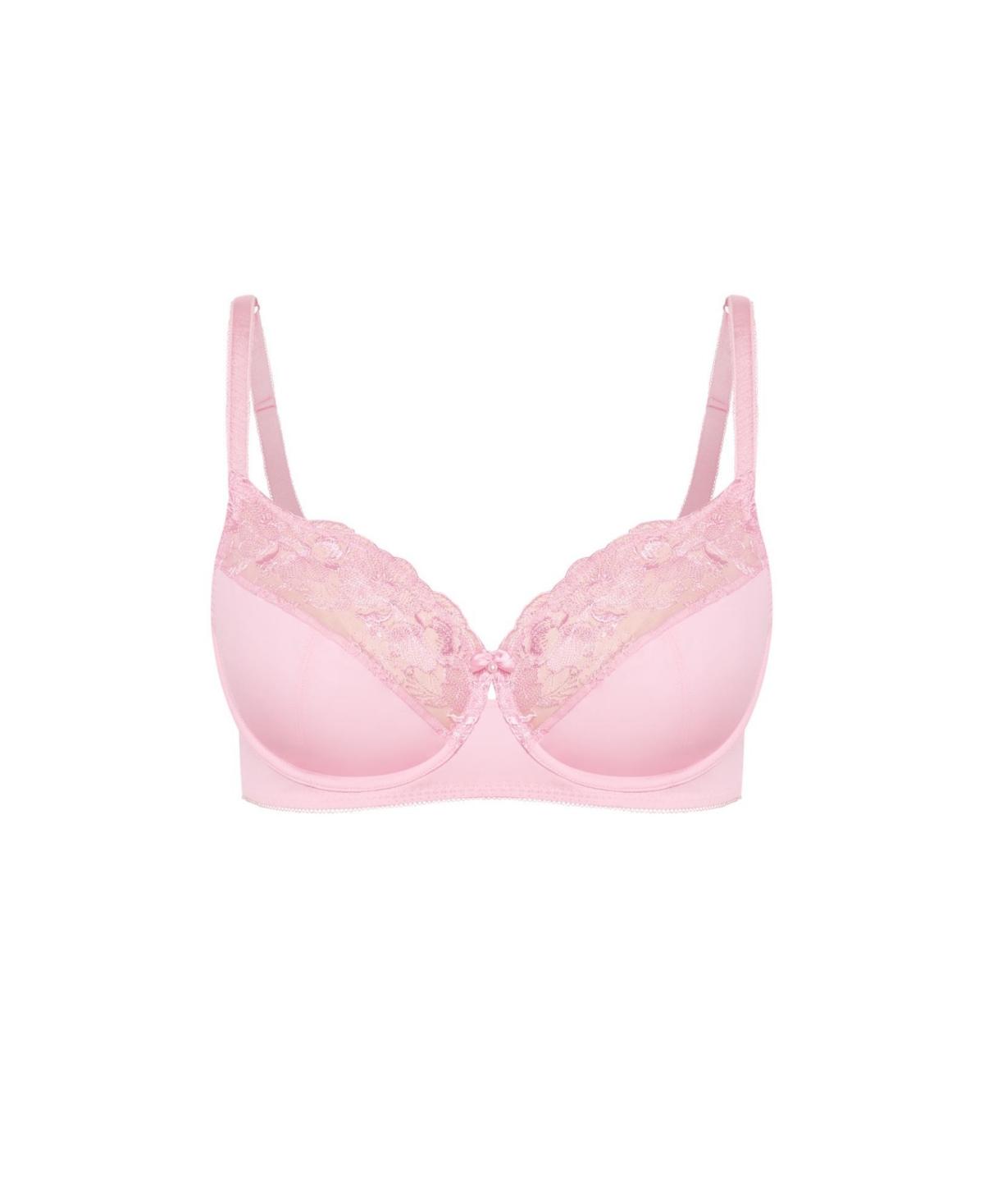 Plus Size Embroidered Full Support Underwire Bra